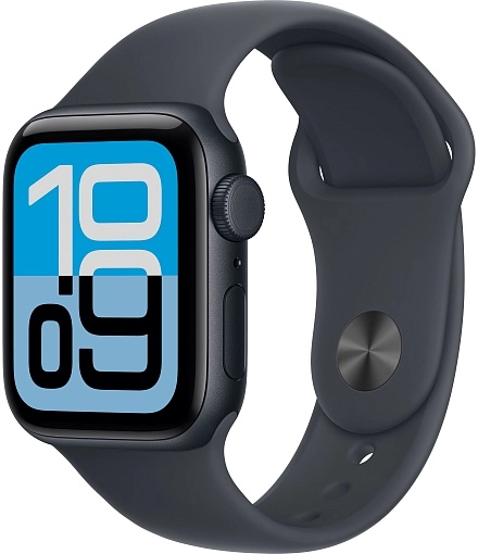 Apple Watch SE 3 44 мм, «тёмная ночь», ремешок цвета «тёмная ночь», размер S/M